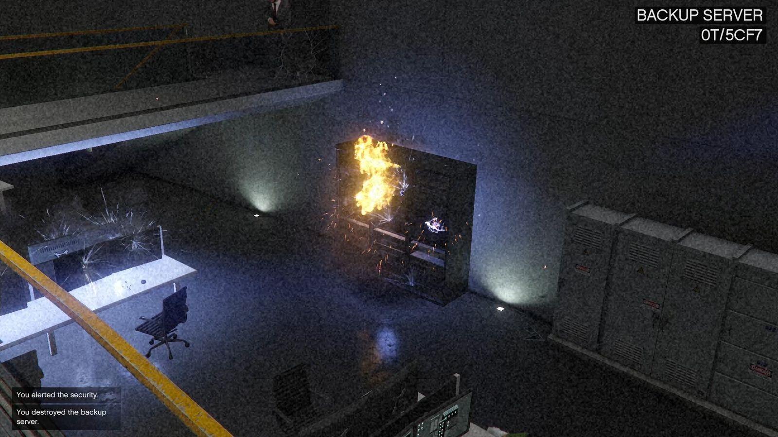 Backup server destroyed.