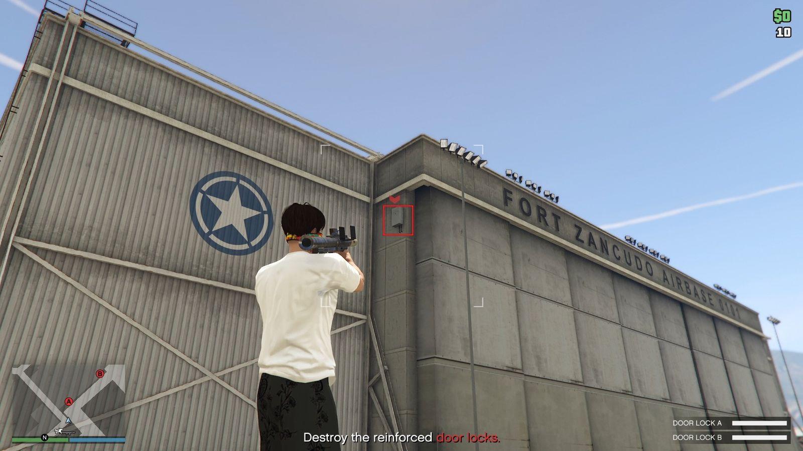 Missile lock on to the reinforced door lock.