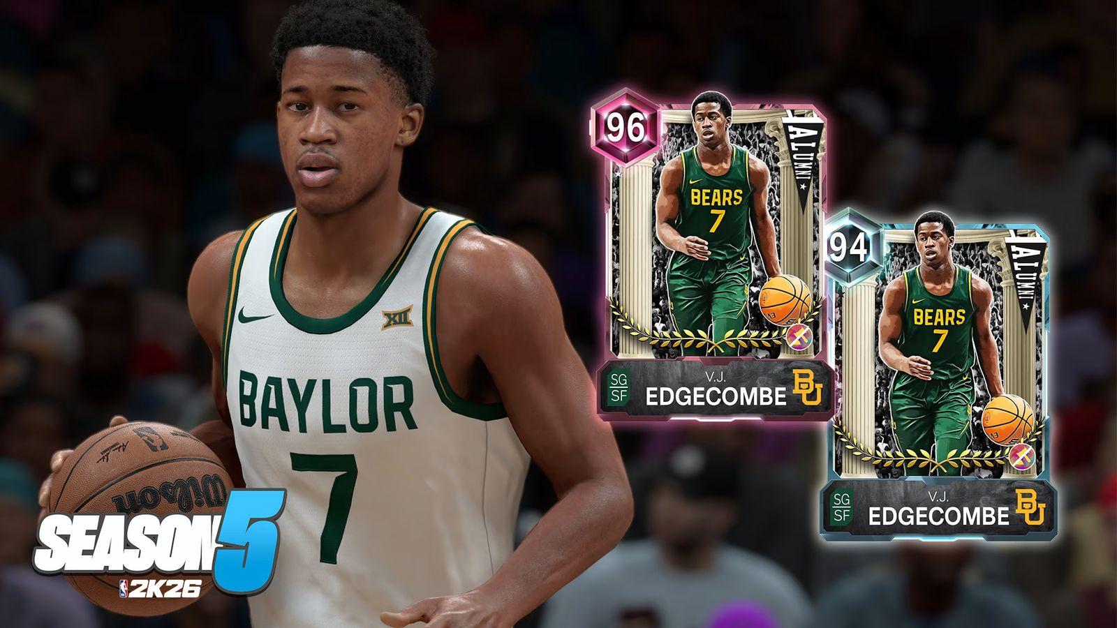NBA 2K players can kick off Season 5 with a Level 1 Diamond V.J. Edgecombe Evolution card in MyTEAM.