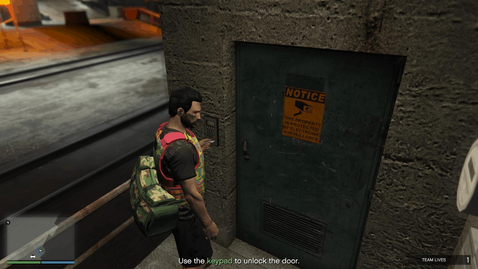 Using the IAA security pass to unlock the door