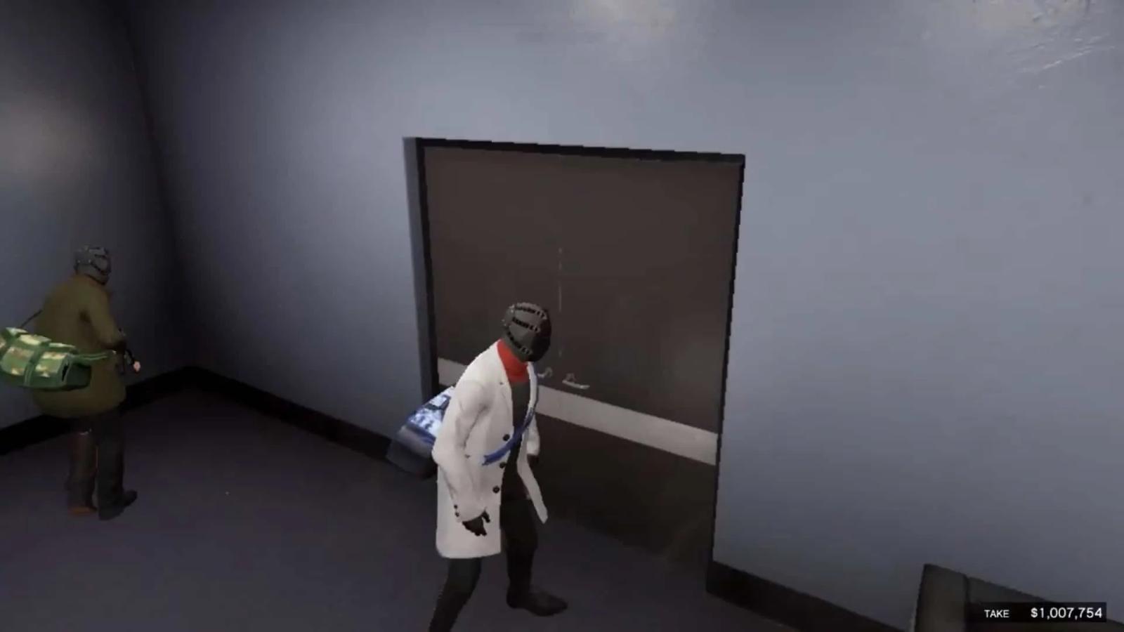 Staff lobby exit