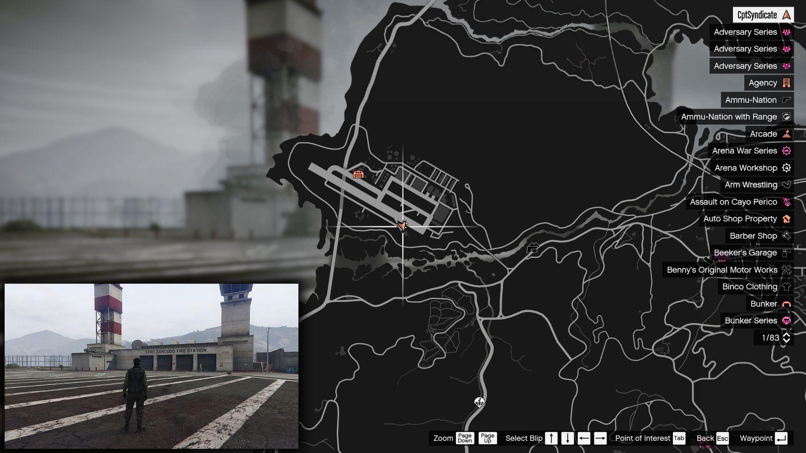 Fort Zancudo Fire Station Location.