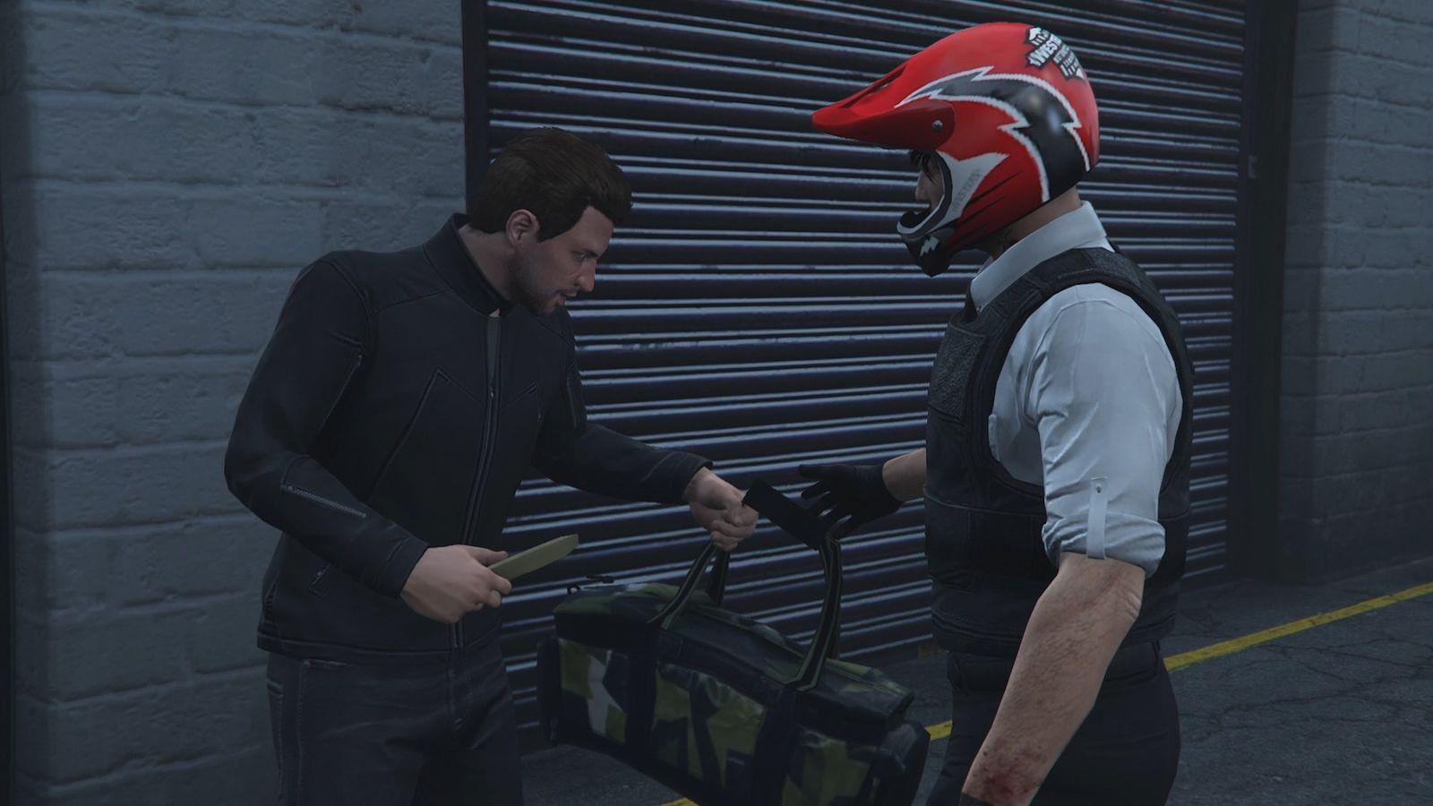 Kortz Center Heist loot delivered to the drop-off point.