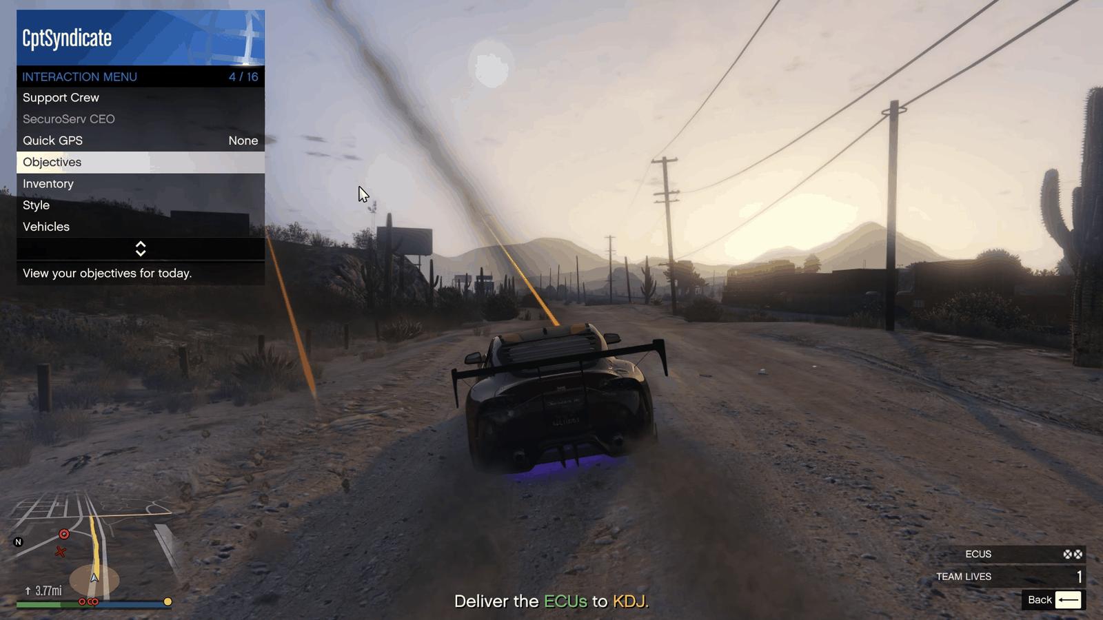 Escaping the Merryweather after collecting both the ECUs