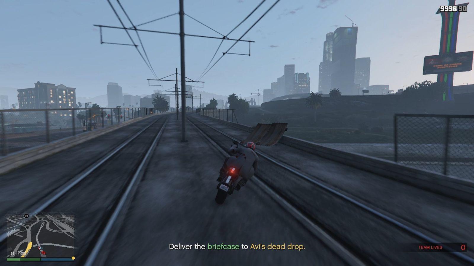 The ramp right outside the tunnel.