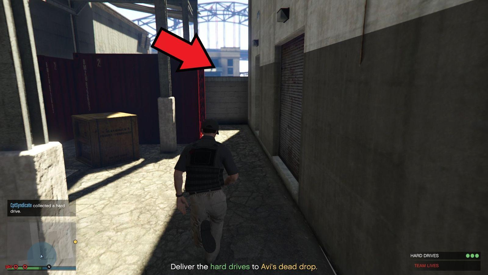 The wall you need to climb over to get to the main road.