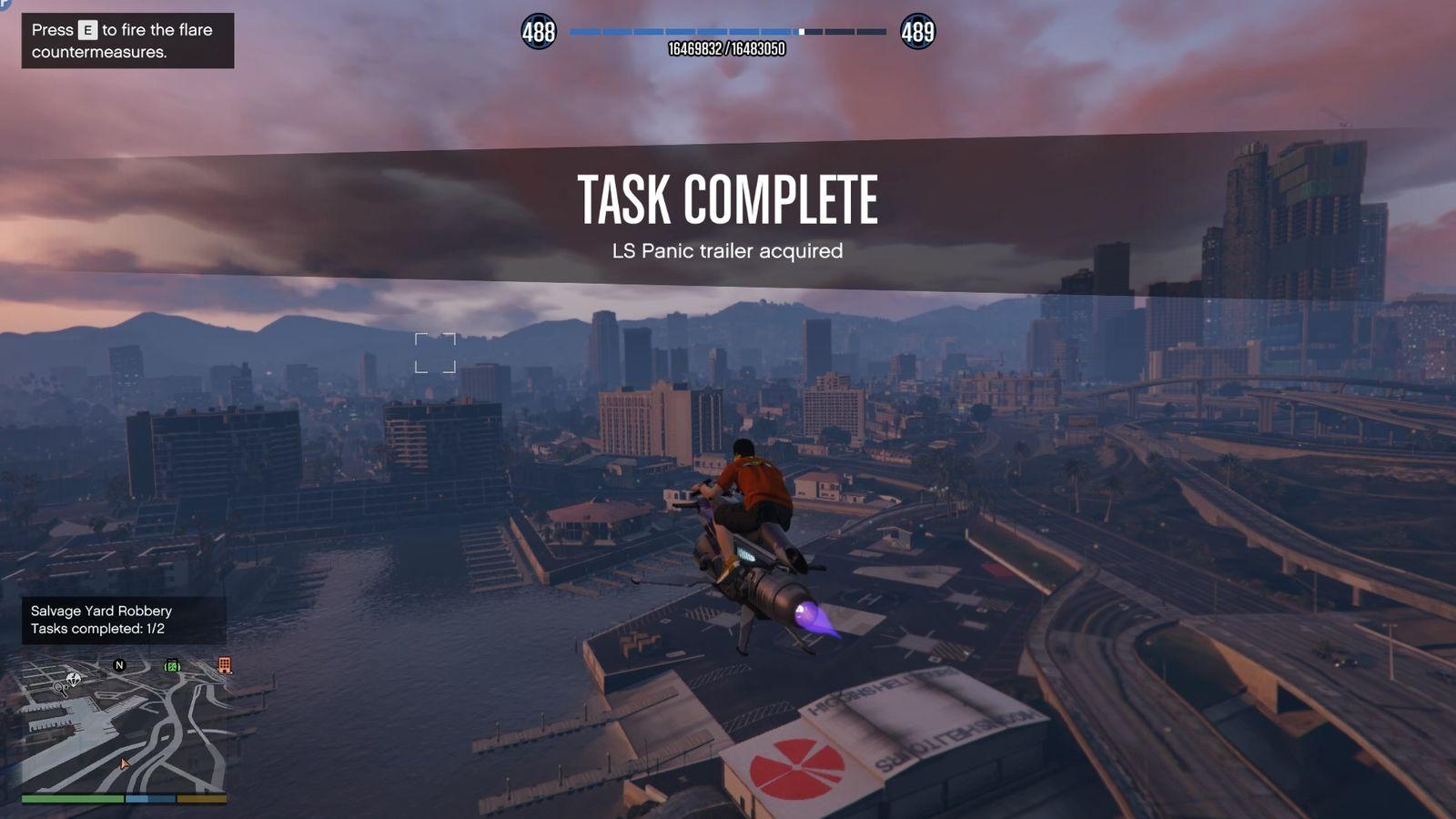 Leave the area to complete the mission.