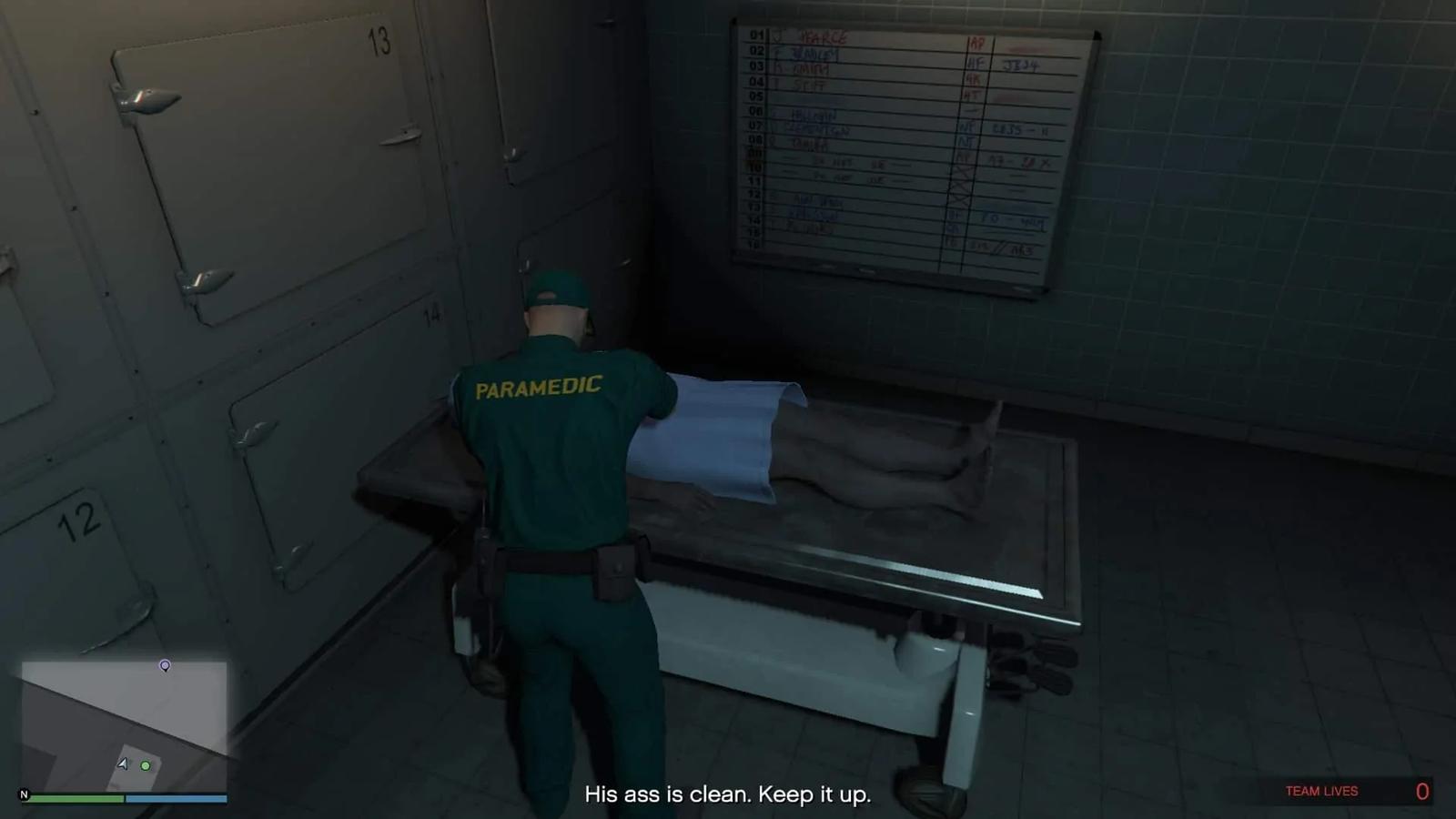 Searching the bodies