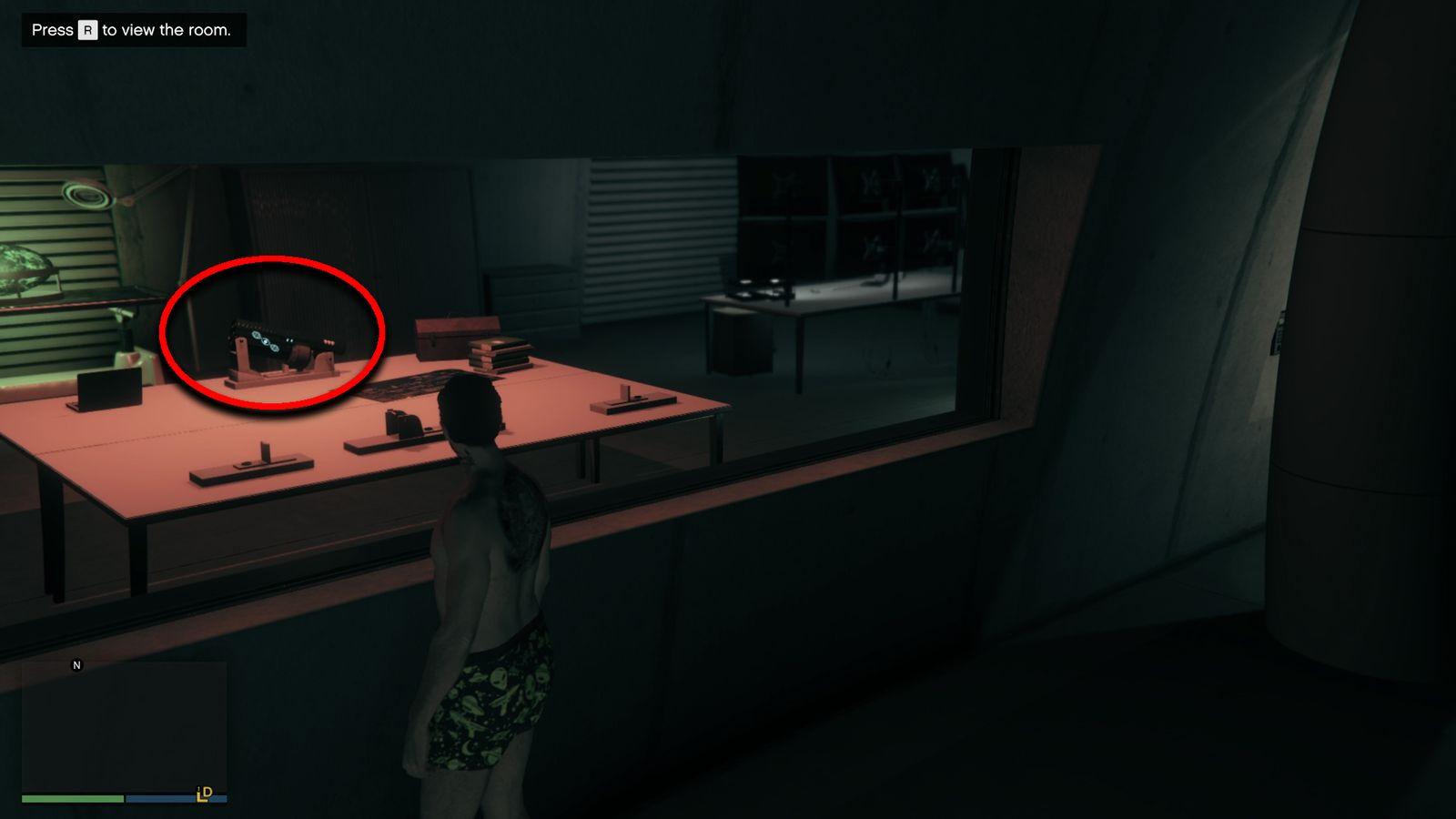 Only one weapon with the "DNA Strand" logo. So, the lever corresponding to this logo would be pulled first.