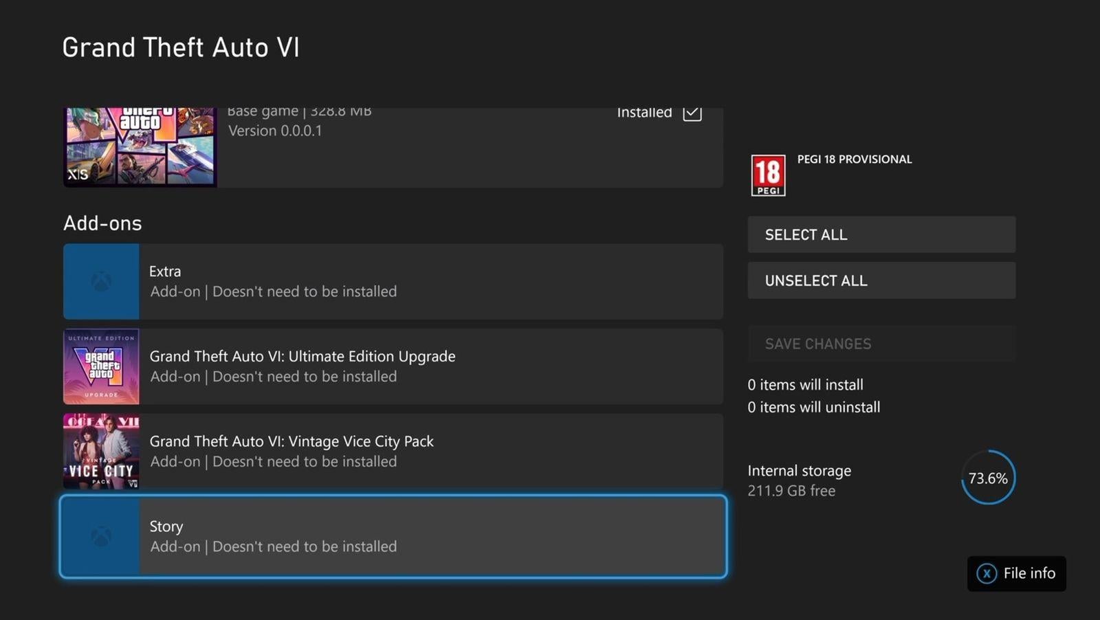 GTA 6 Xbox files suggest Story and Online could install separately. Dataminers found GTA 6 split into components on the Xbox Store.