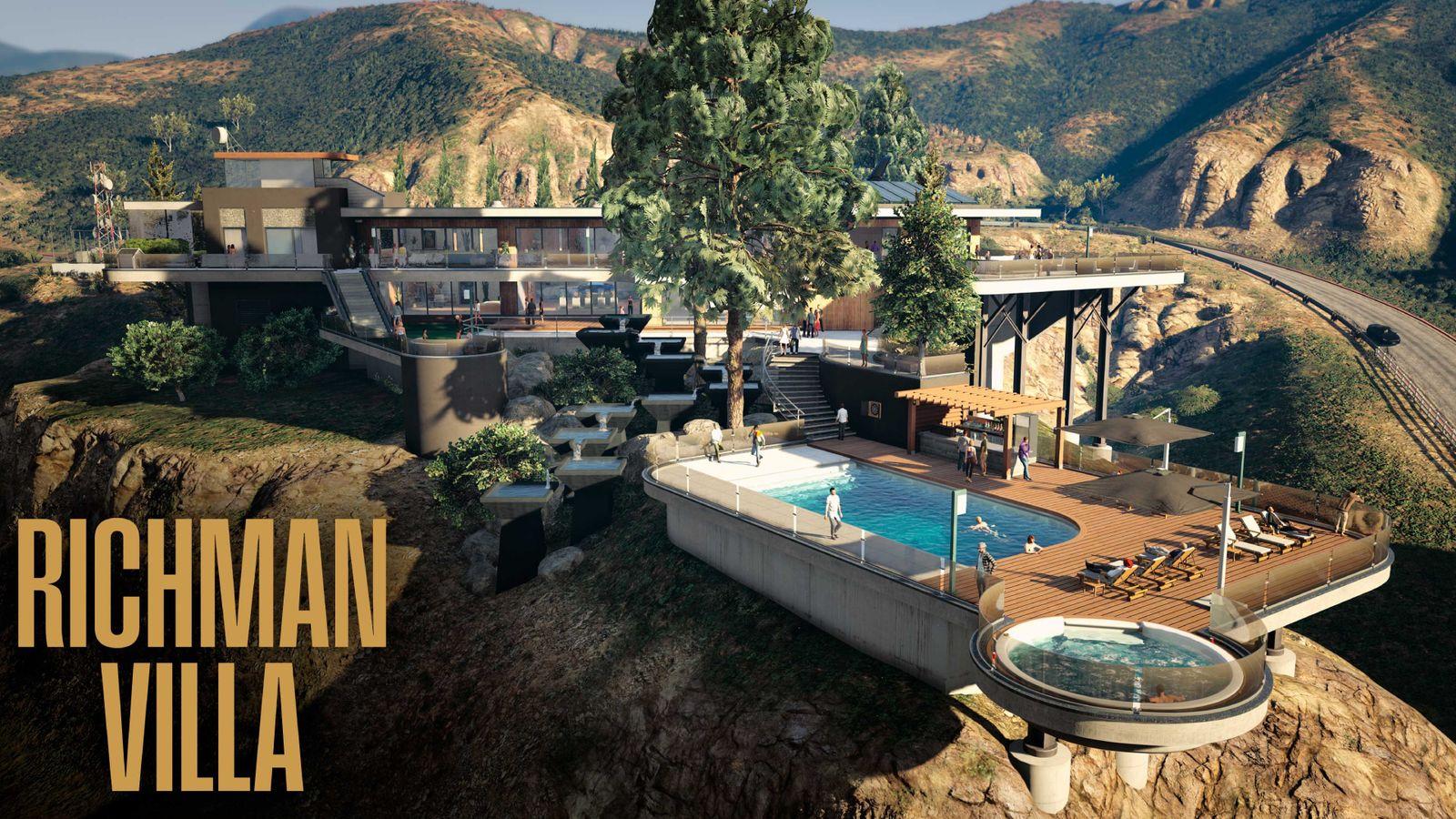 The Richman Villa is located between Los Santos and Vinewood Hills.