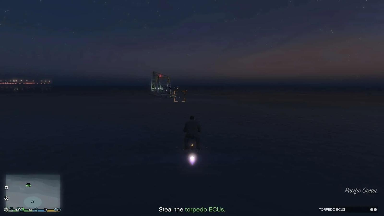Oil barge of the coast