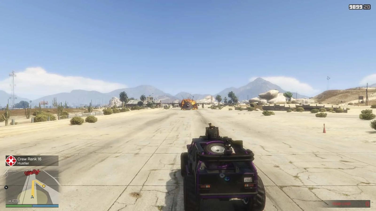 Airplane destroyed at the Sandy Shores Airfield