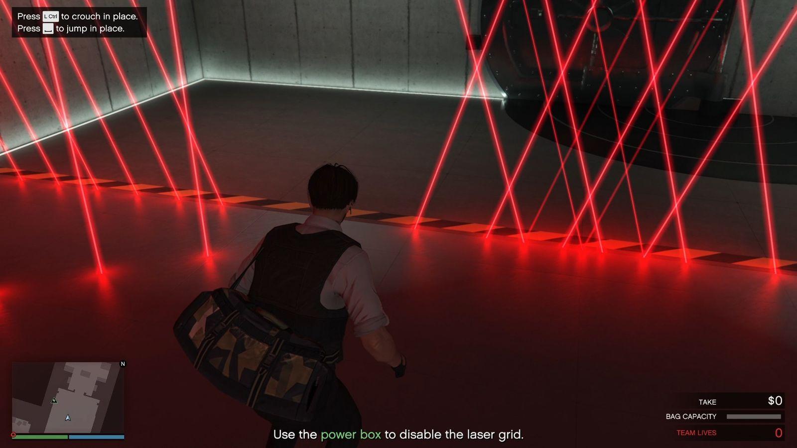As soon as you land, you can exit via the opening ahead of you.