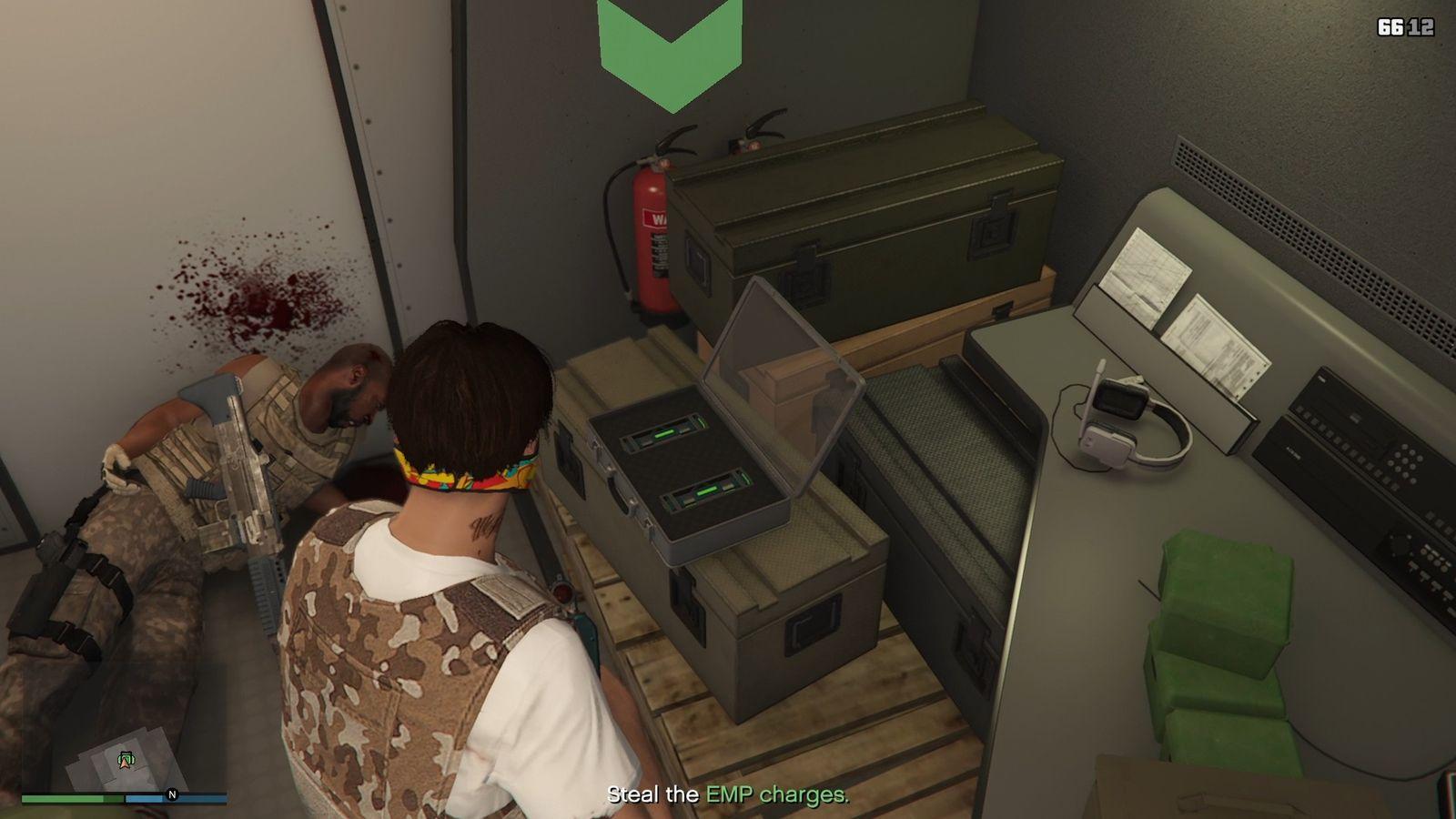 The EMP Charges inside the truck.