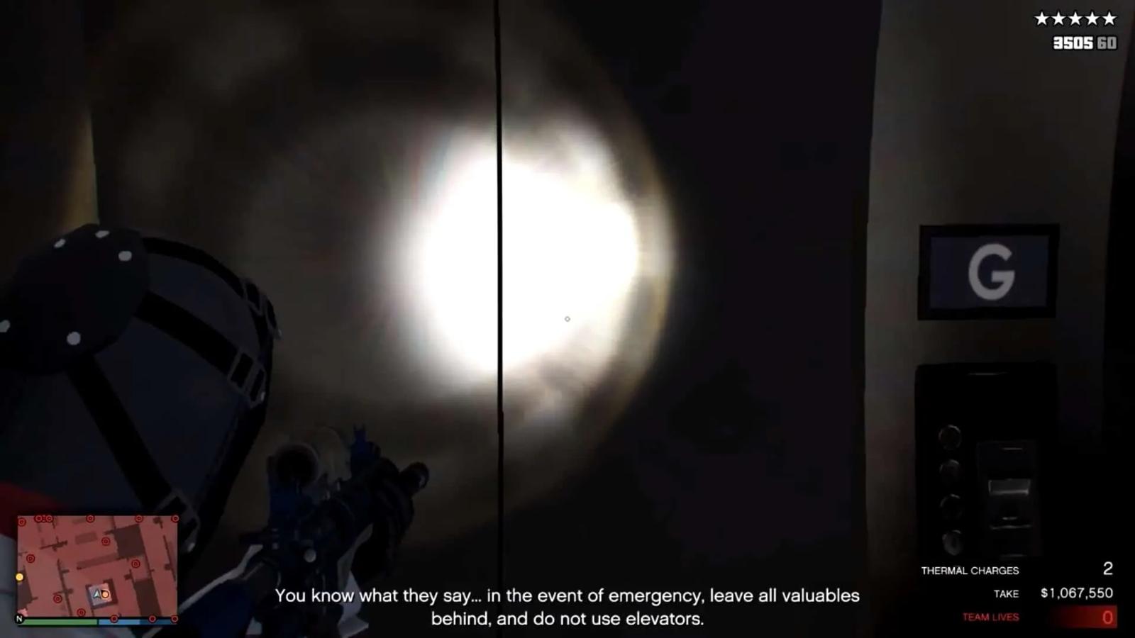 Pre-aiming while in the elevator before the elevator doors open