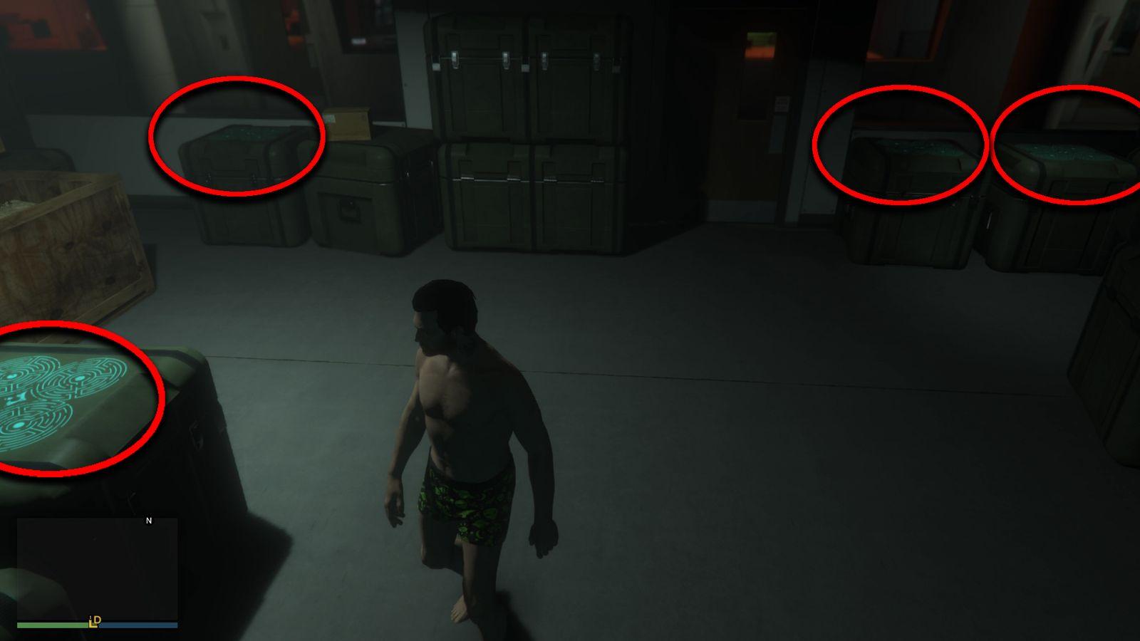 Four military crates had this room's symbol. So, this symbol comes fourth in the order.