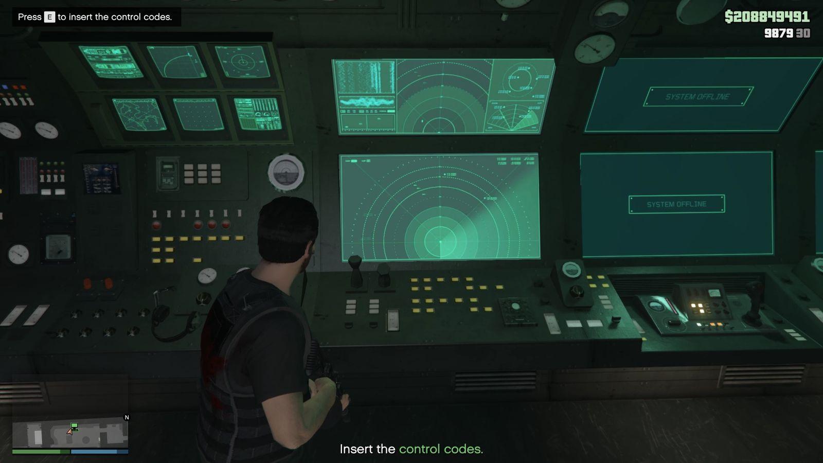 The terminal where you insert the control codes.
