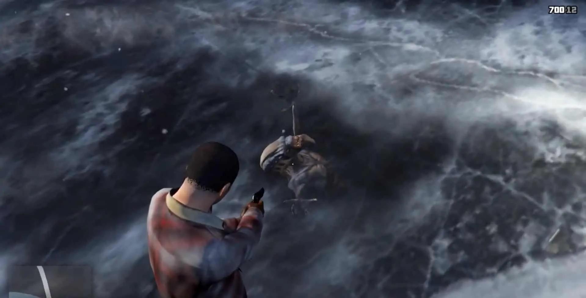 Frozen Alien found in the prologue of GTA 5 story mode