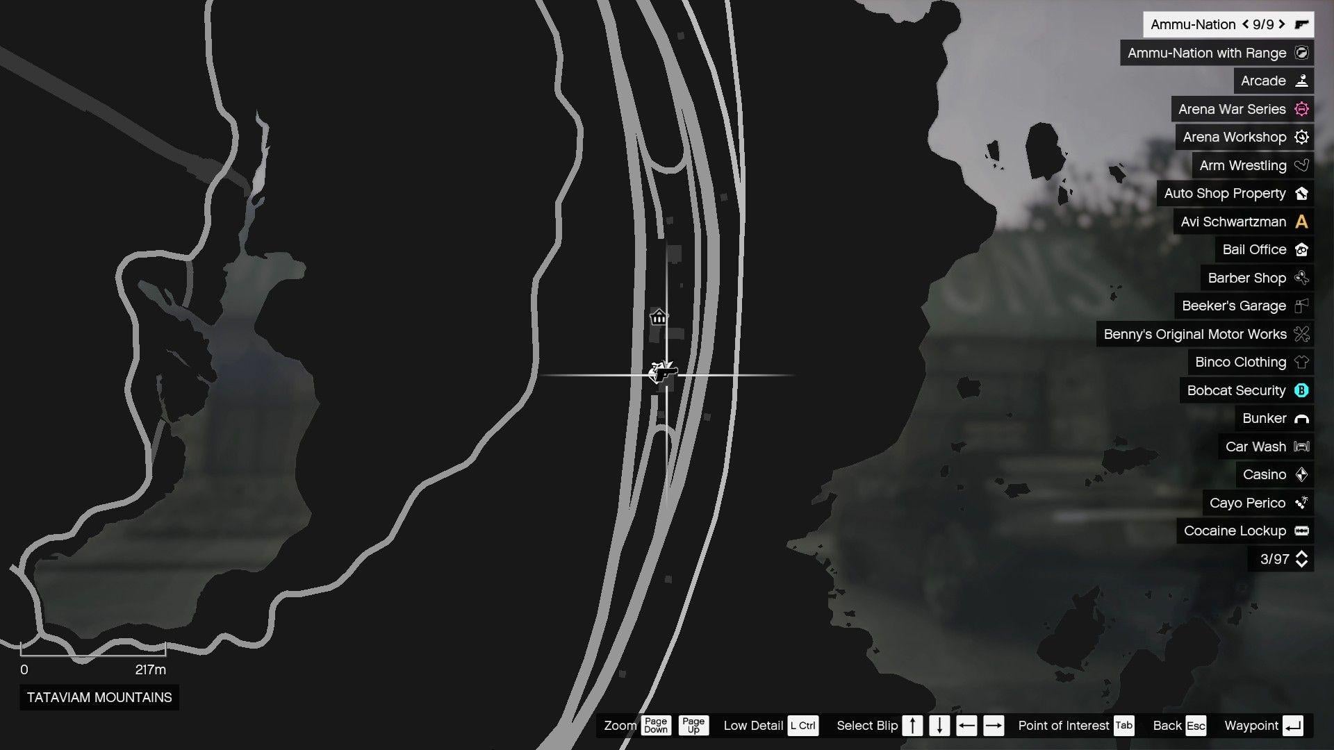 The map shows the location of the lucky clover in Tataviam Mountains area.