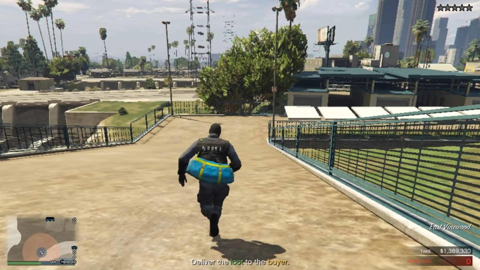 Descending down at the end of the right hand side