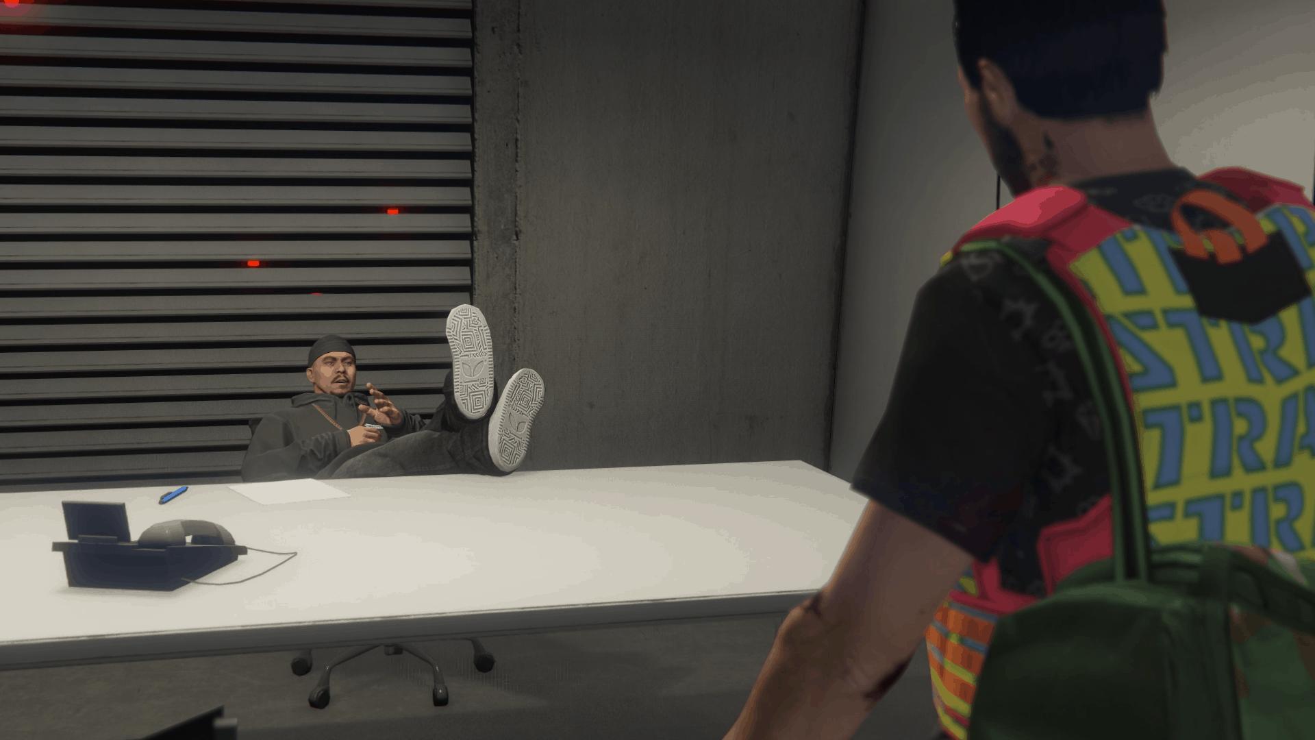 Cutscene plays after reaching the interrogation room