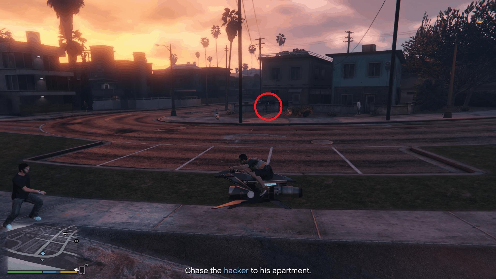 Hacker entering his apartment