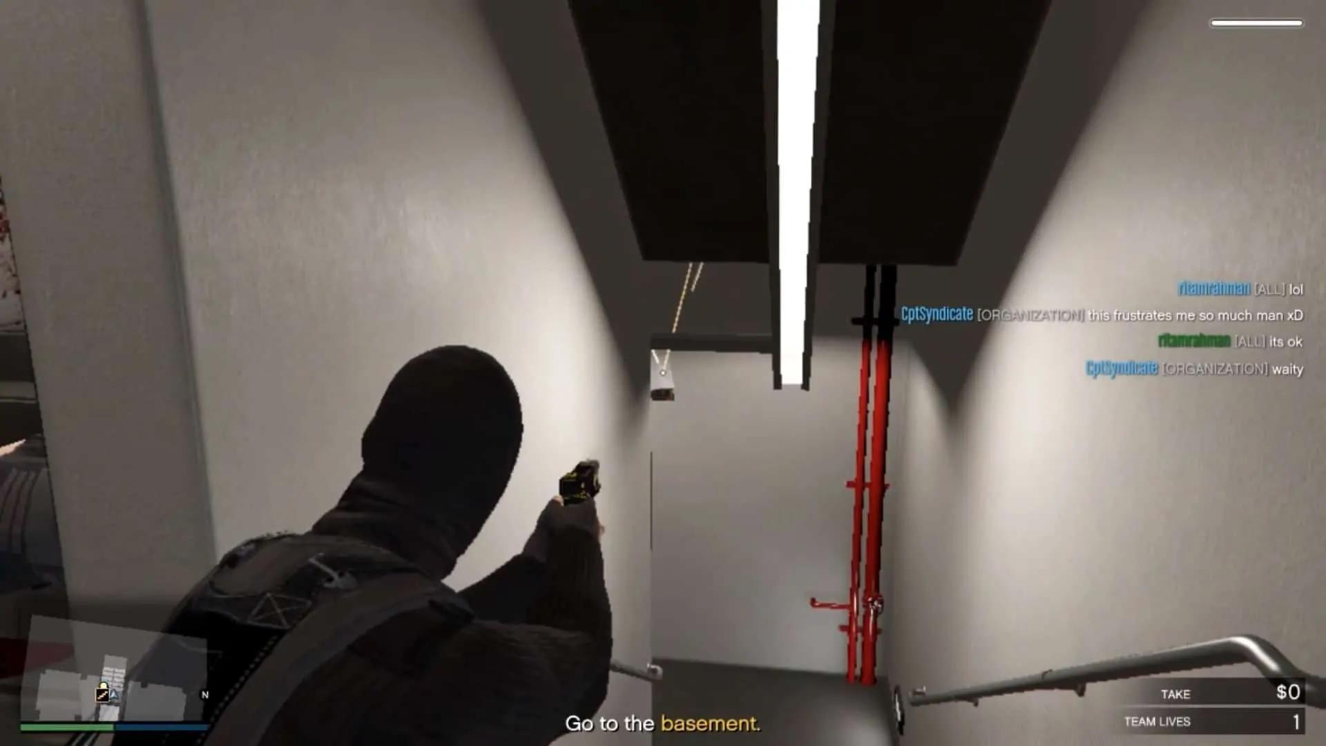 Camera as you go down the stairs