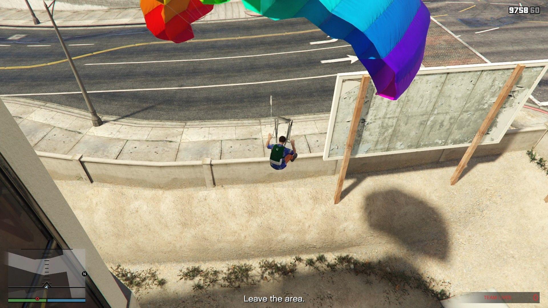 Escaping the construction site.