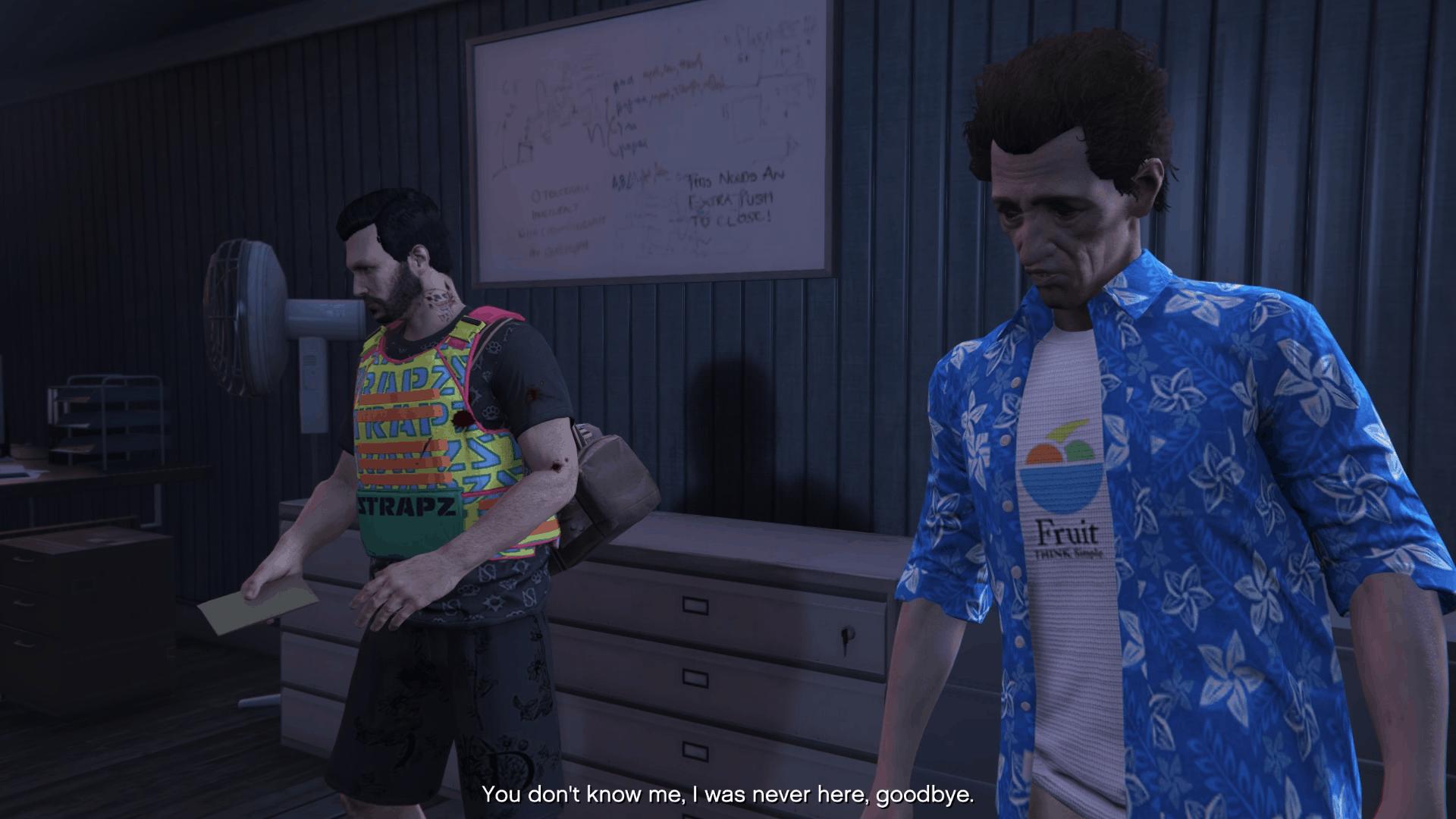 Mission completion cutscene