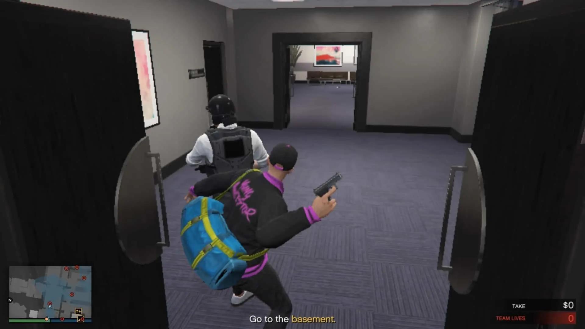 Taking out the guard after he turned around