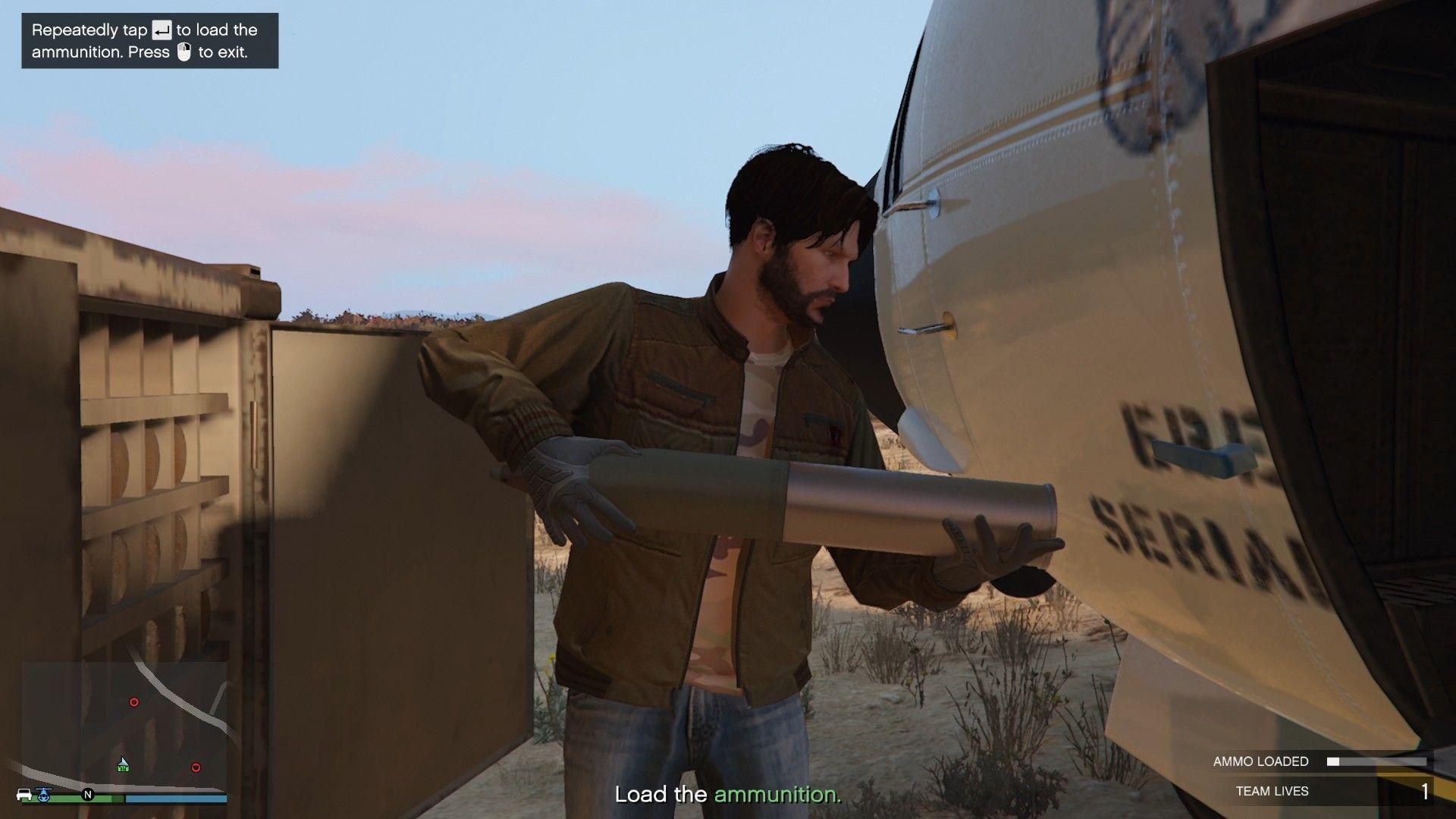 Loading ammunition into the Titan.