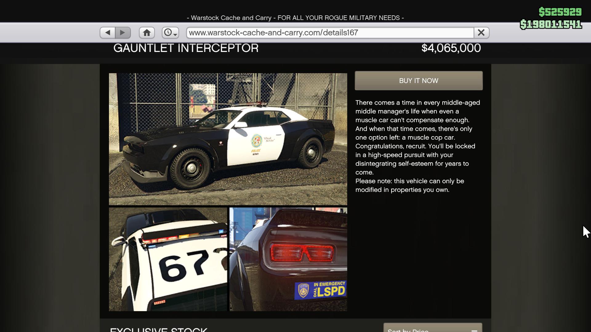 Bravado Gauntlet Interceptor.