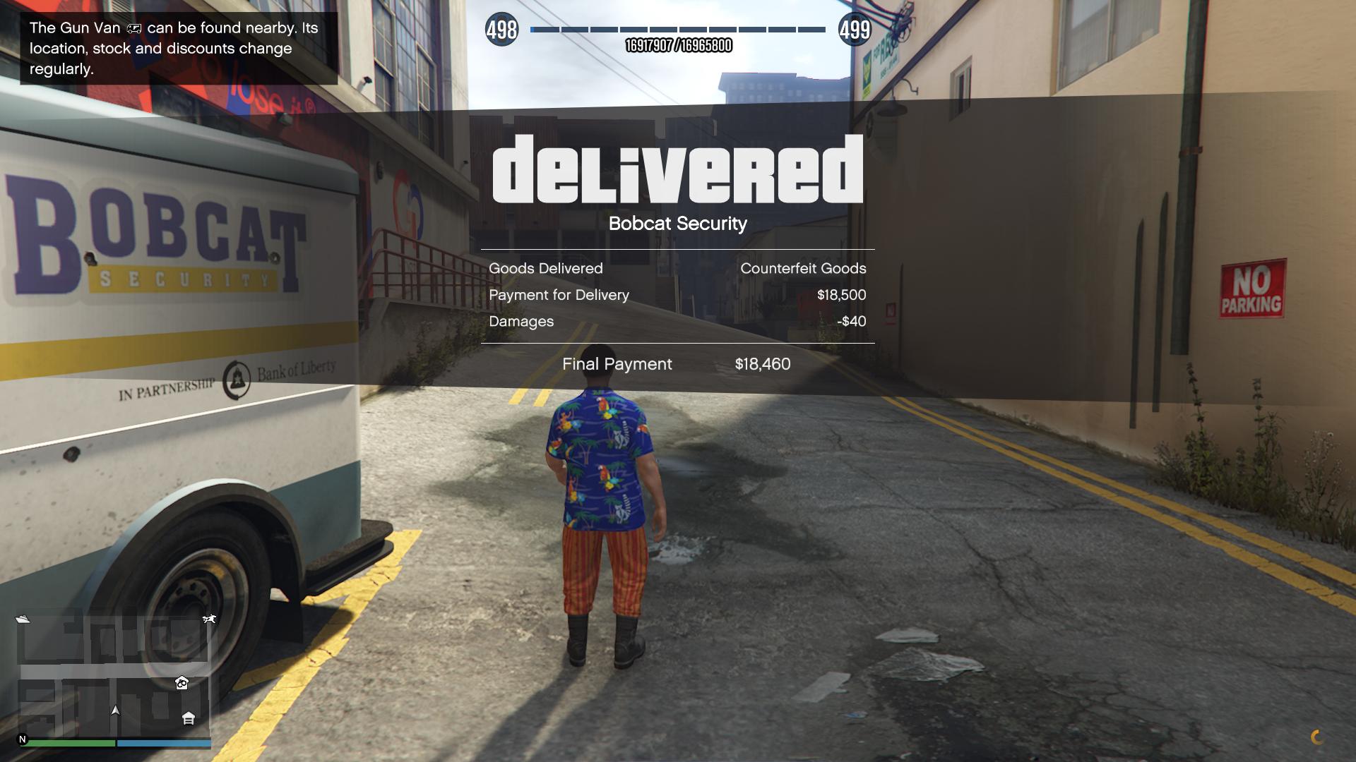 The final Bobscat Security delivery payment reduced due to damages.