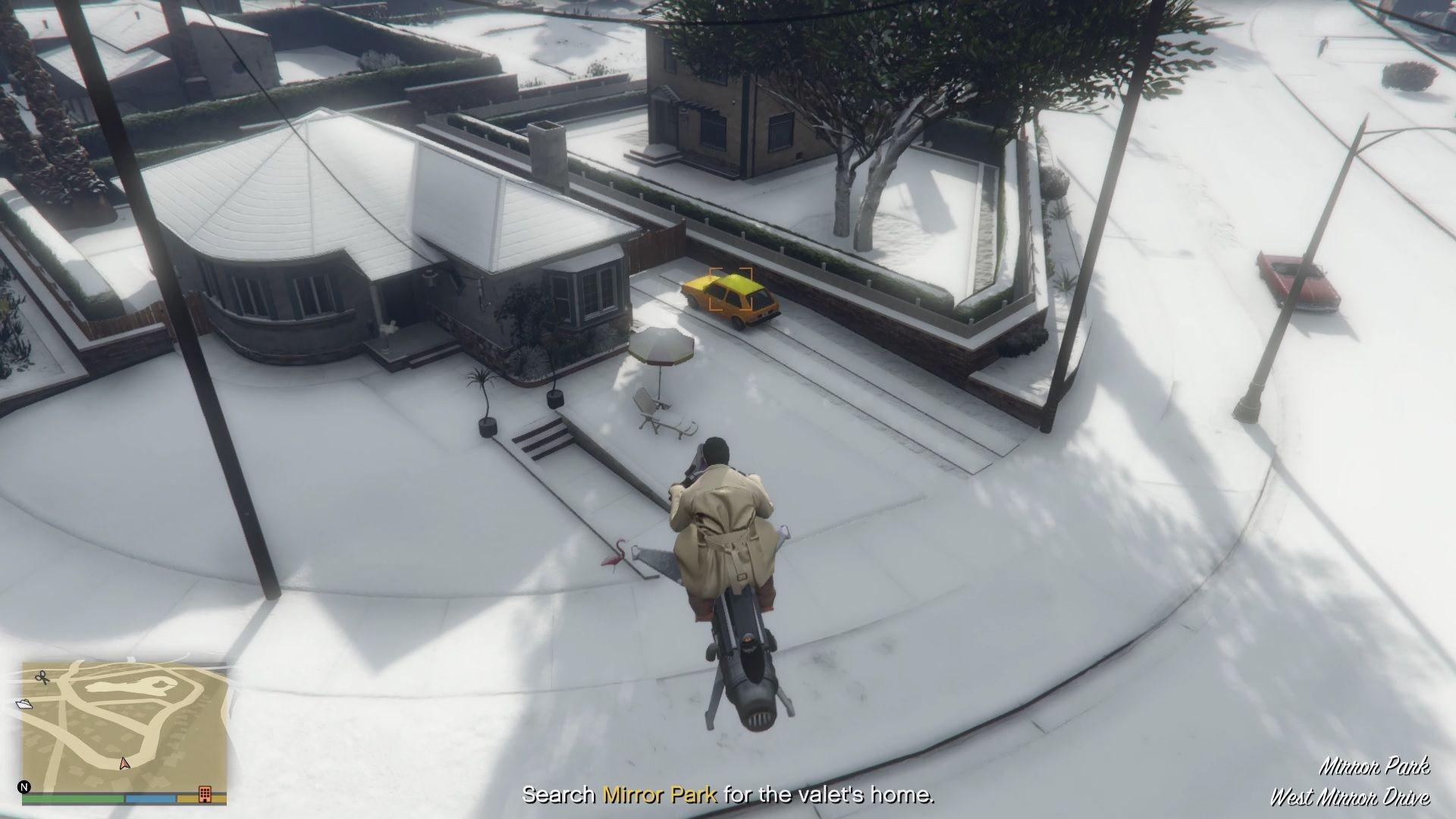 Oppressor Mark II's homing missile locking on to the vehicle.