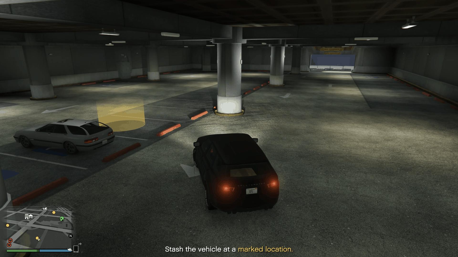 Parking the car at the getaway location