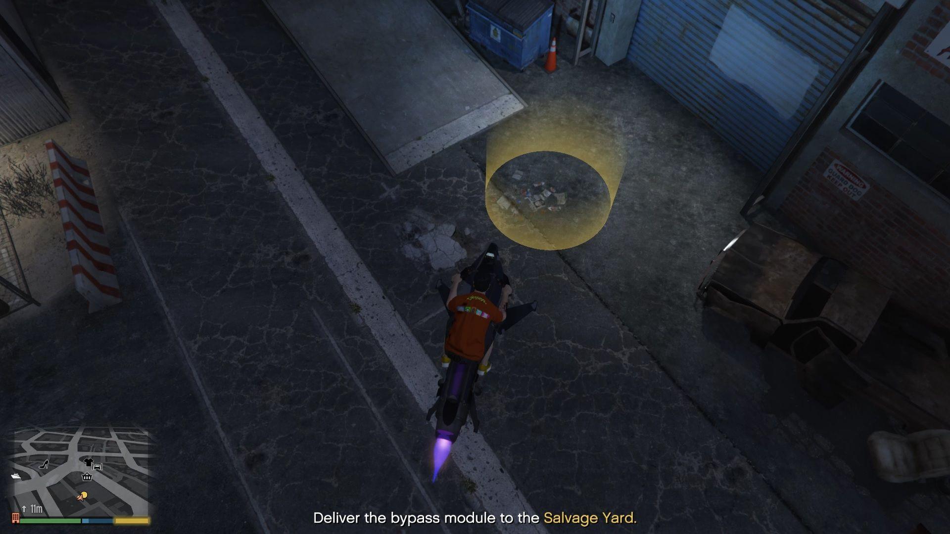 Delivering the bypass module.