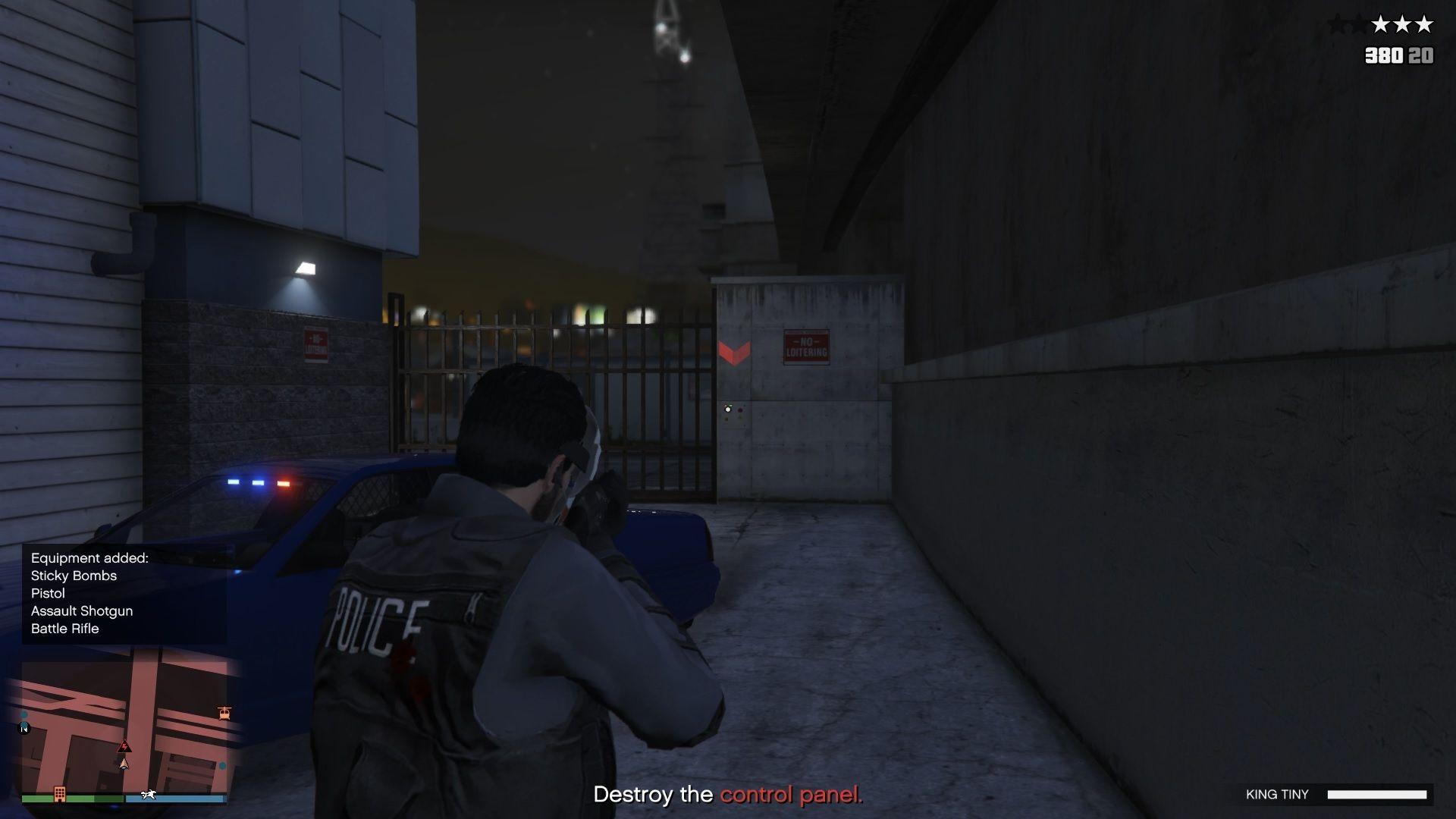 Sliding door control panel.