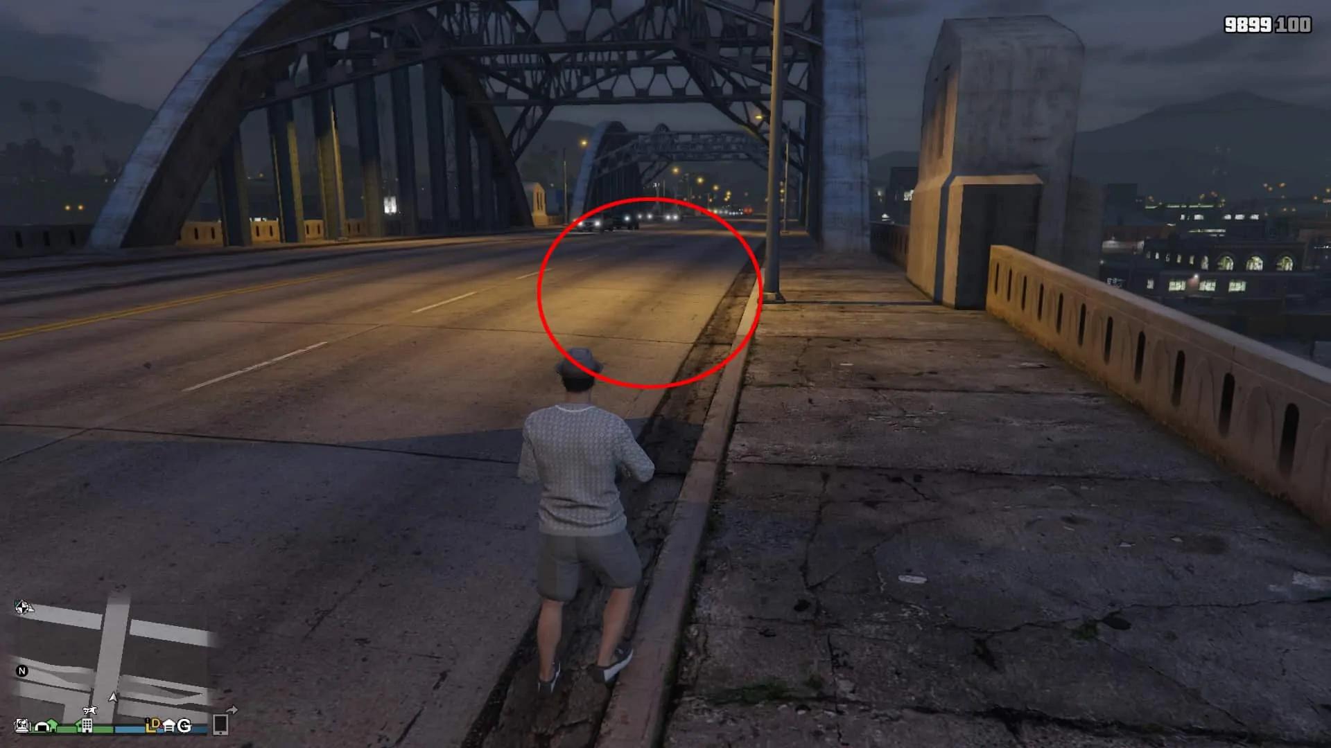 Prop 9's third location where the van can be. It can be on the side of the road