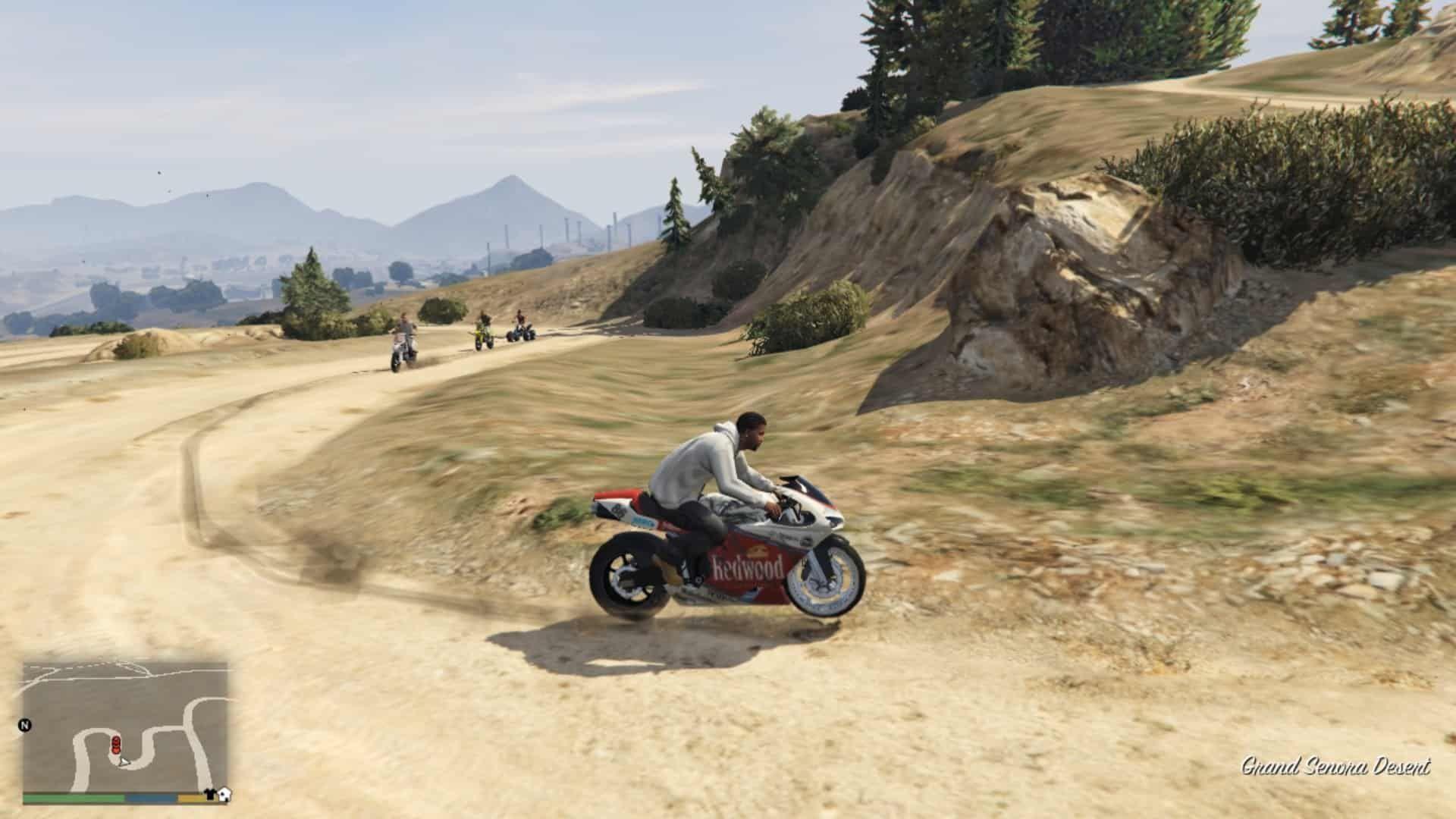 The rednecks chasing the protagonist Franklin at the stated locatio