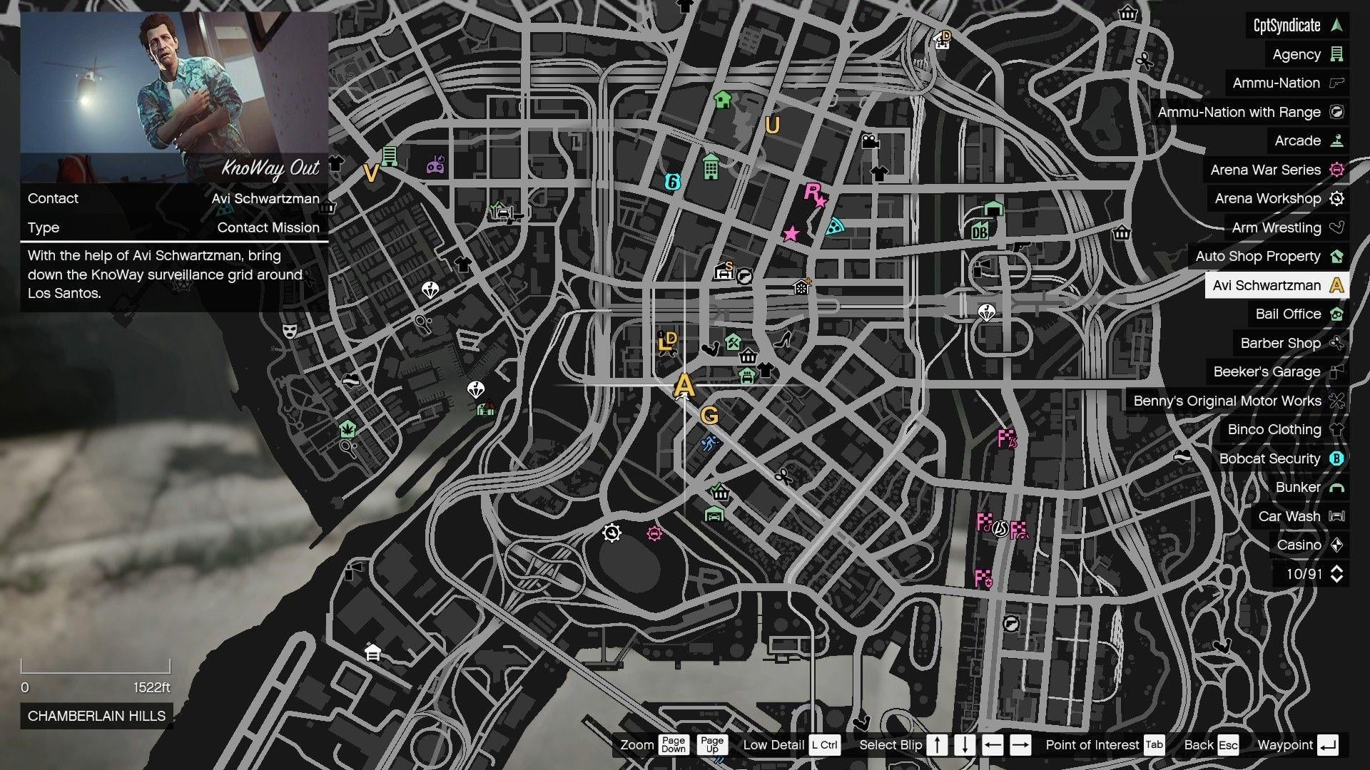 The location of the mission, Trash Talking, on the map.