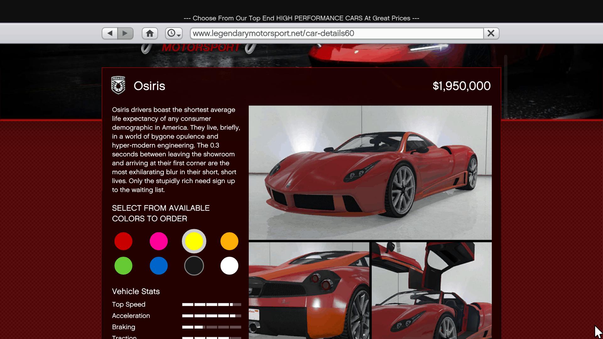 Pegassi Osiris Legendary Motorsports Store Page