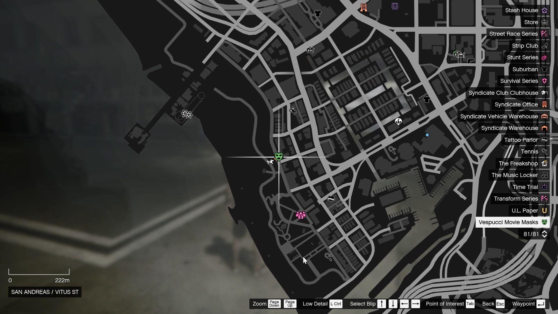 Mask shop location on the map.