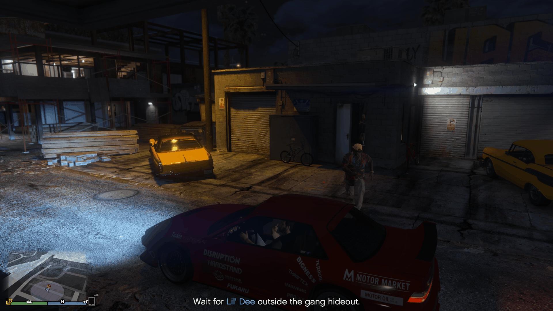 Lil Dee running back outside after eliminating rival members