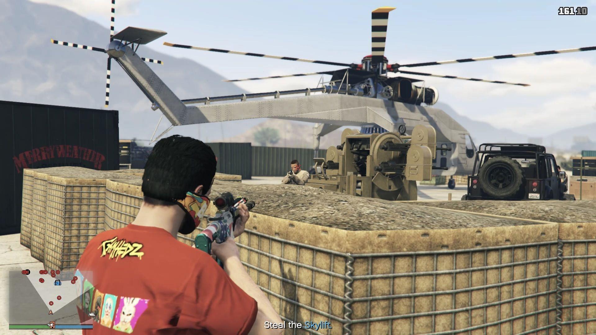 Taking out the soldiers at the site.