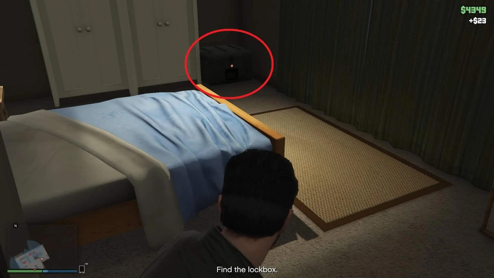 Lockbox containing the laptop