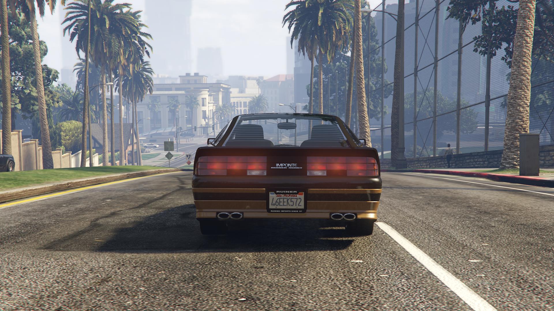 Back side of Imponte Ruiner as seen in Grand Theft Auto V and GTA Online.