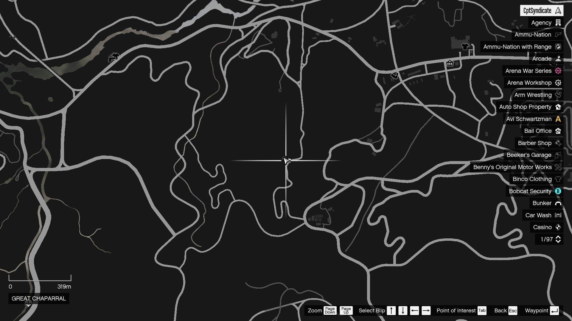 The map shows the location of the lucky clover in Great Chaparral.