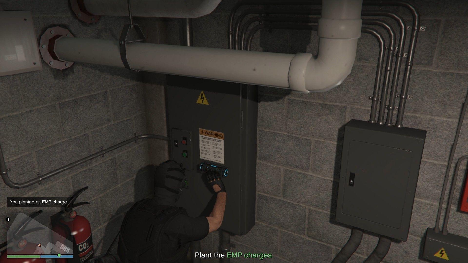 Planting the EMP Charge.