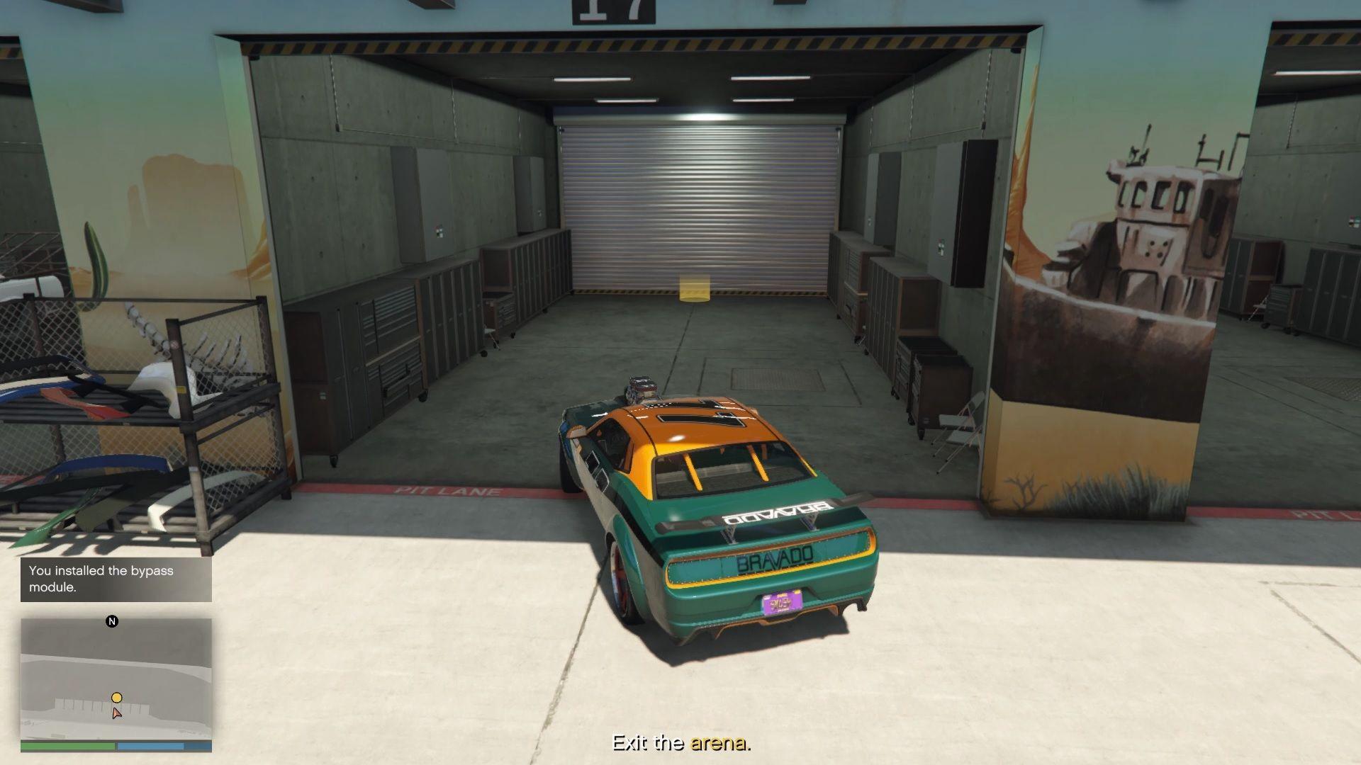 The exit marker will show up as soon as the bypass module has been installed.